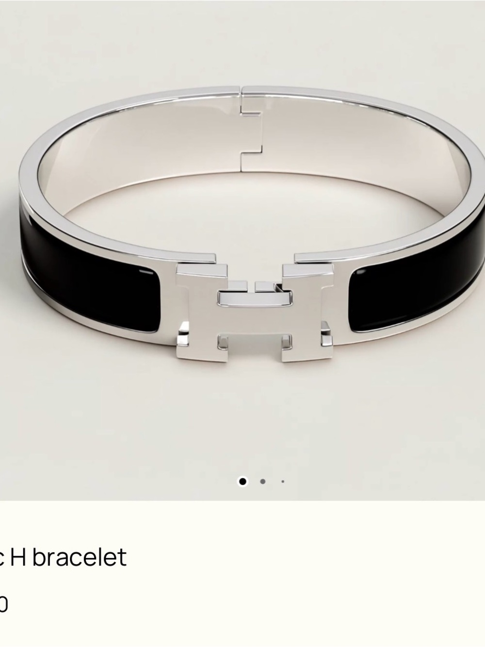 Hermes H Bracelet in Black and Silver, Authentic - Picture 5 of 5